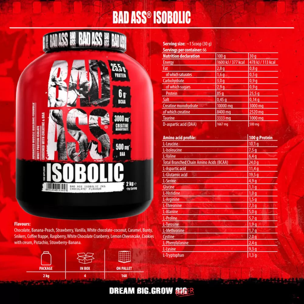 Bad Ass Isobolic Protein Isolate With Creatine+daa