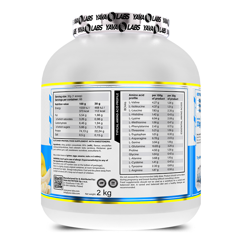 Yava Labs Pure Elite Whey Protein Whey Protein Concentrate