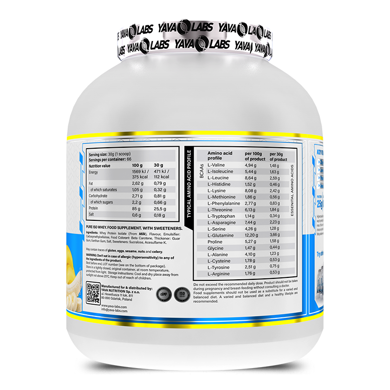Yava Labs Pure Iso Whey Protein isolate